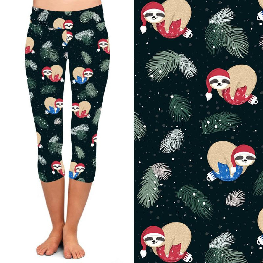 PREORDER! Buttery Soft Leggings Limited Quantities! ETA early NOV! Christmas Sloth Capri / OS Leggings
