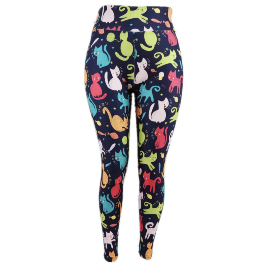Colourful Cats Leggings (ETA early September) OS Leggings