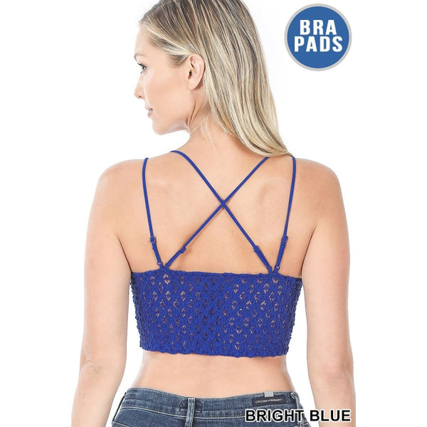 Crochet Lace Bralette with Removable Bra Pads