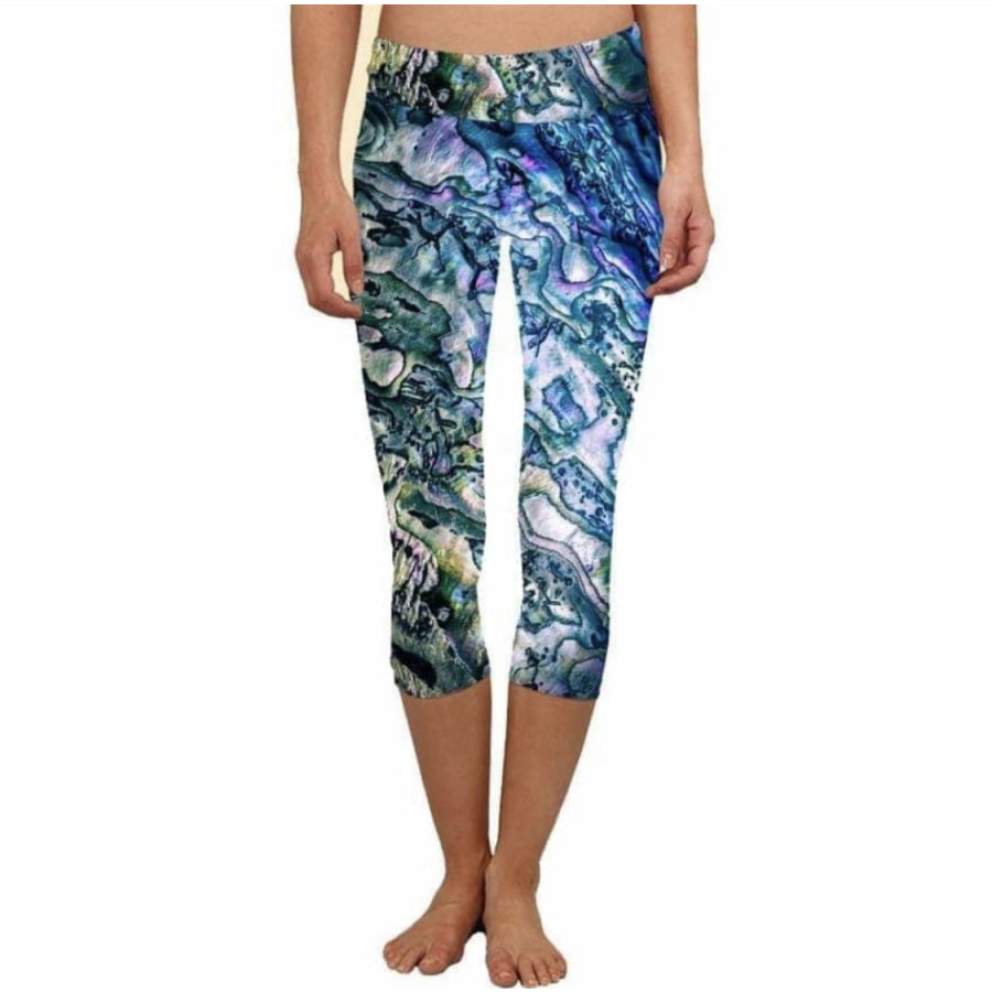 Preorder Custom Abalone Print Leggings in Full and Capri Lengths! ETA early January! OS Capri Leggings
