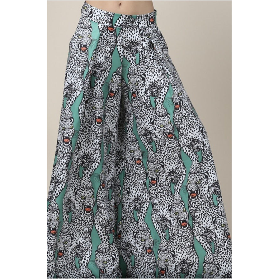 New! Custom Animal Print Palazzo Pants with Pockets S Palazzo Pants