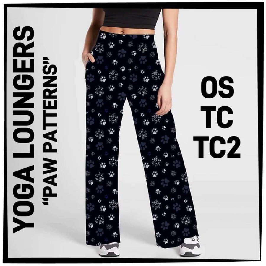 1 Custom Lounge Pants Paw Patterns / OS Yoga Lounger Leggings