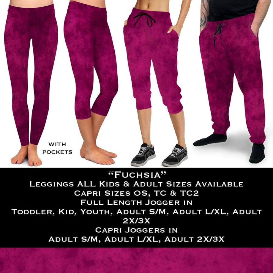 EXTRAS CUSTOM DESIGN LEGGINGS SIZE OS (AU 8-14/16) Fuchsia / OS Capri without pockets Leggings