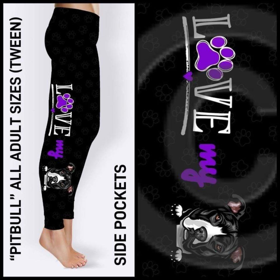 1 Custom Leggings OS Pitbull with side pockets / OS Leggings