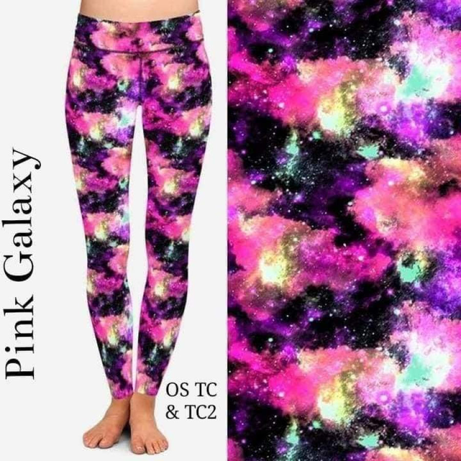 1 Custom OS Leggings Pink Galaxy / OS Leggings