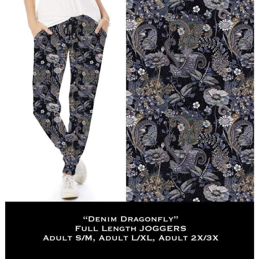 1 Custom Joggers Denim Dragonfly / Adult Jogger 2XL/3XL Leggings