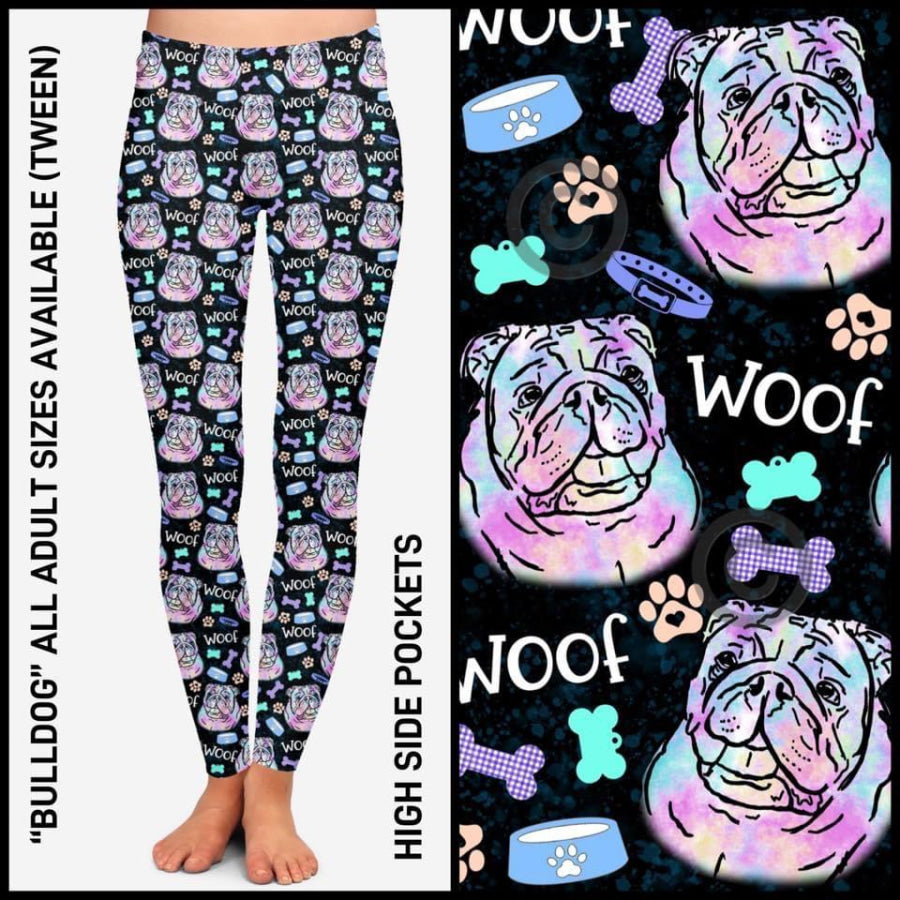 PREORDER Custom Dog Breed Leggings / Joggers - Bulldog - Closes 24 Oct - ETA mid January 2022 OS Leggings