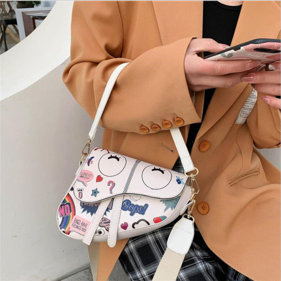 PREORDER Faux Leather Saddle Bag with Cross Body Strap - Closes 3 March - ETA late April 2022 Handbags