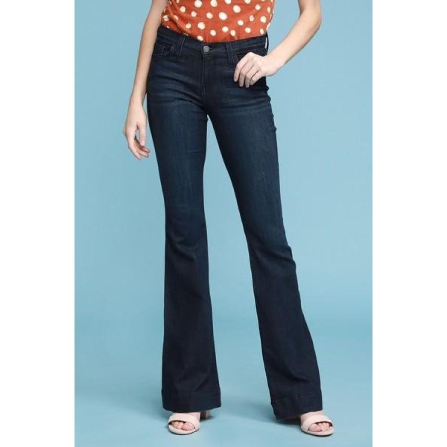 Judy Blue Denim Flare Jeans 7 / Dark Blue Denim Jeans