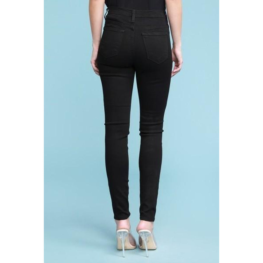 Judy Blue Fitted Denim Jeans - High Waist - Black Denim Jeans