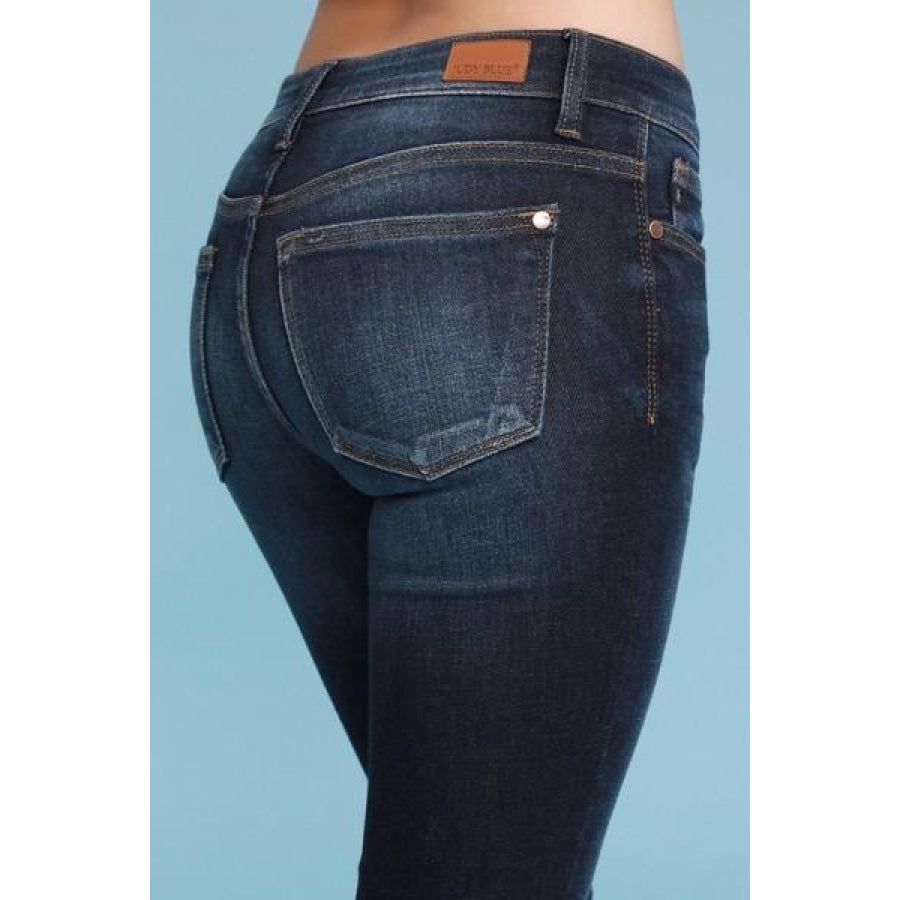 Judy Blue Fitted Denim Jeans - Midrise Denim Jeans