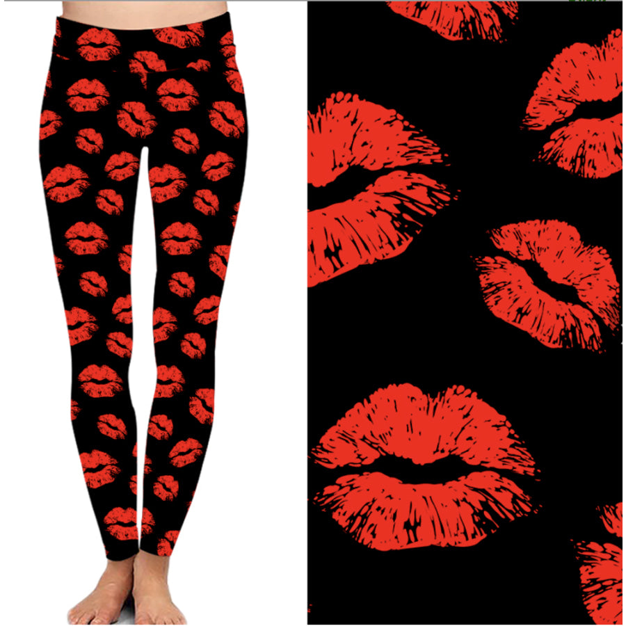 PREORDER Buttery Soft Leggings in Bold Prints Limited Quantities ETA late Dec! Kiss / OS Leggings