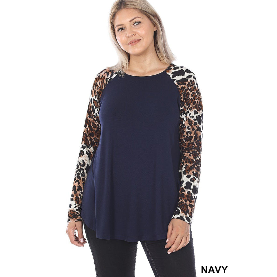 Arriving soon in NOV! Leopard Print Raglan Long Sleeve Top Tops