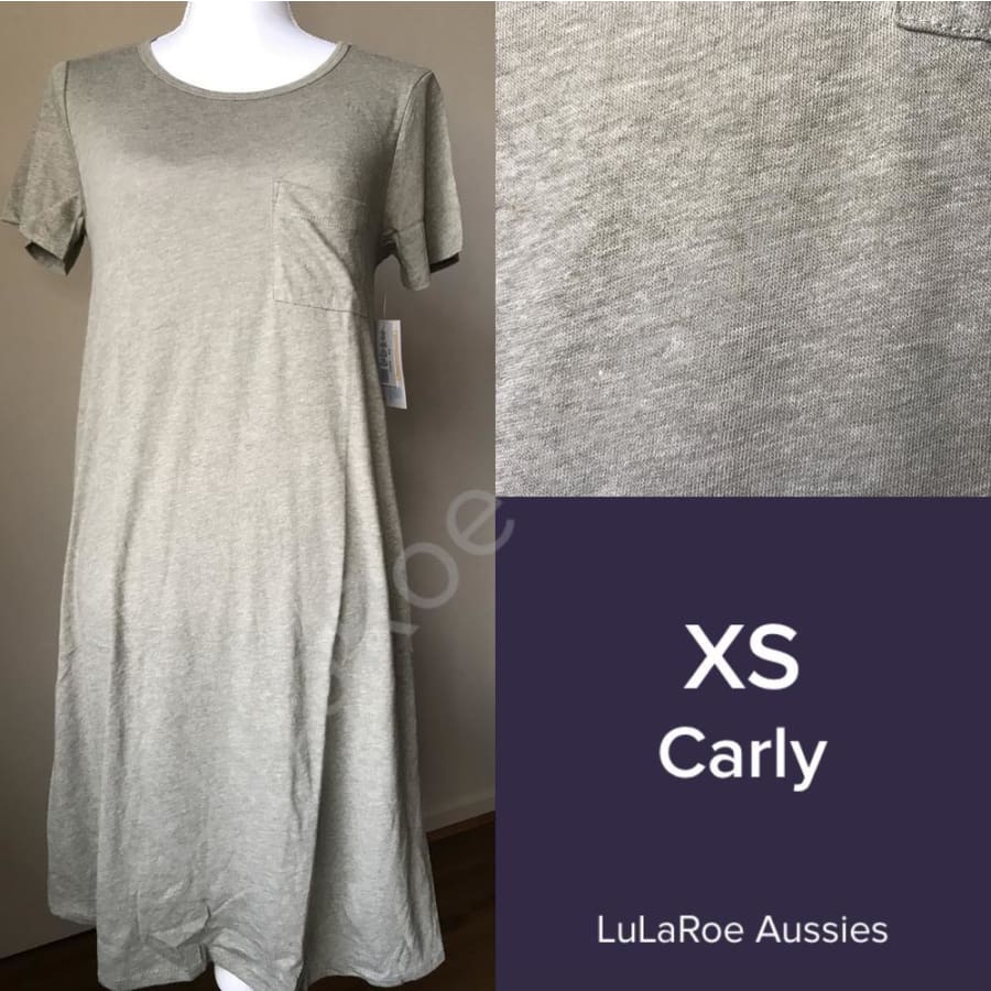 Lularoe Carly Xs / Olive Heather Dresses
