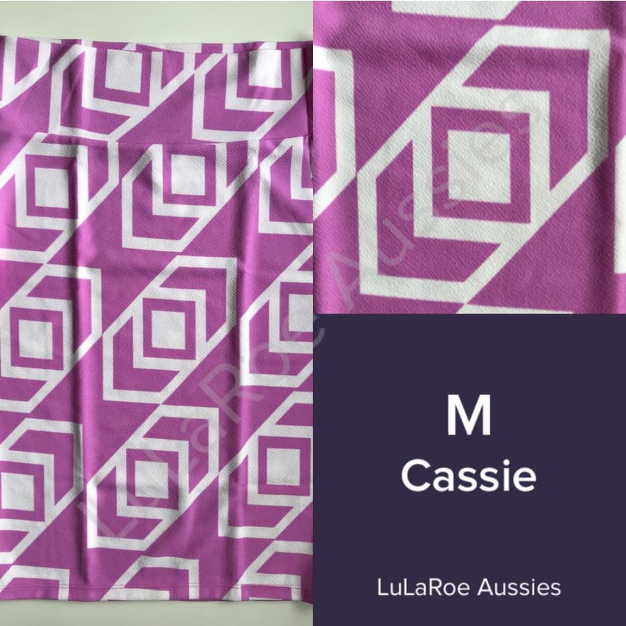Lularoe Cassie M / Thistle/white Geo Skirts
