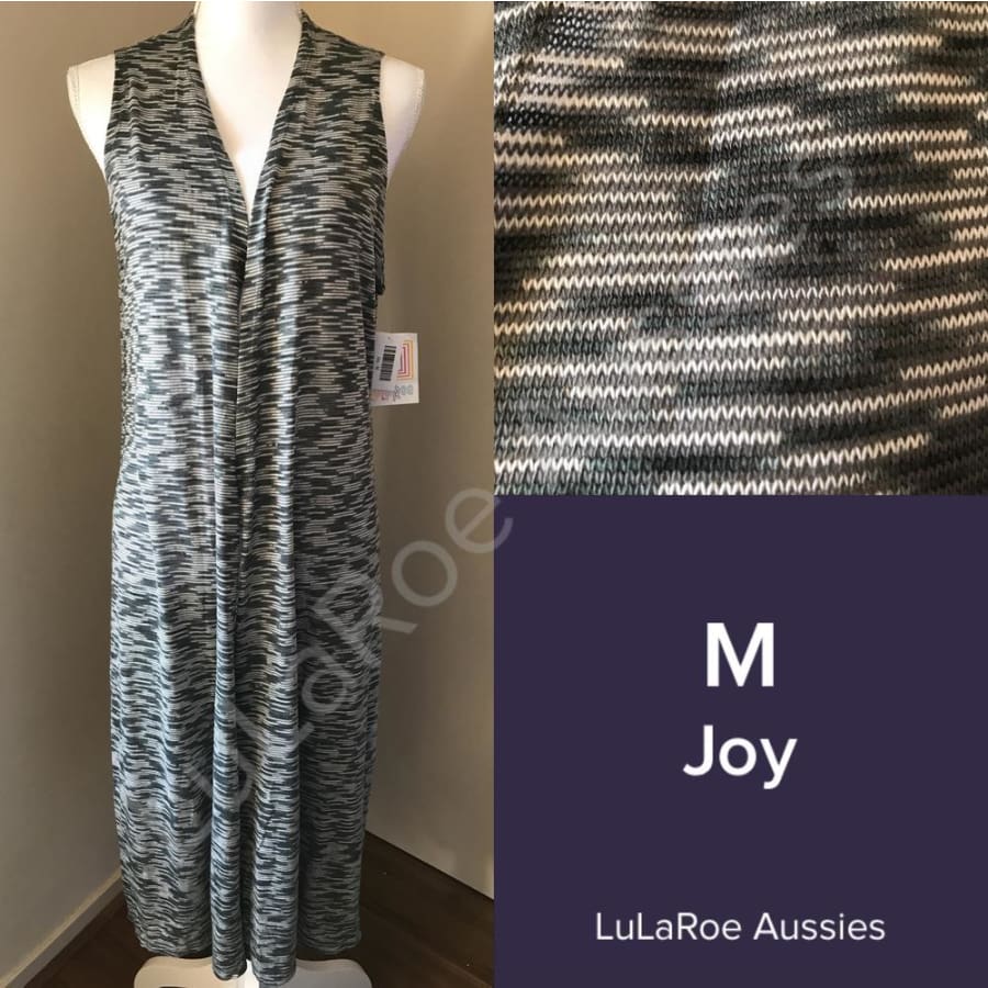 Lularoe Joy M / Hunter/grey/cream Knit Coverups