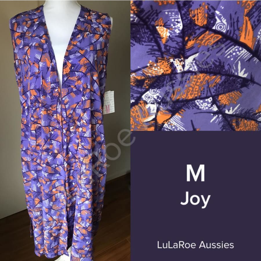 Lularoe Joy M / Purple With Orange And White Tribal, Silky Coverups