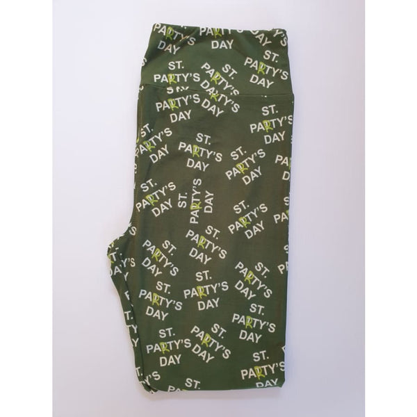 Green Solid Leggings LuLaRoe for Women for sale