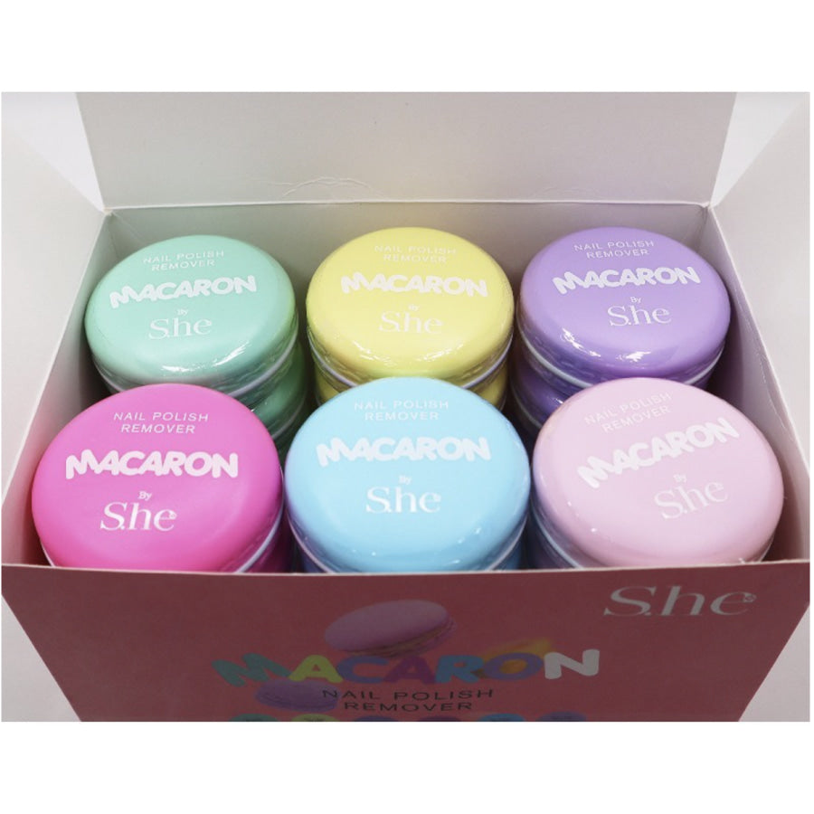 New! Makeup S.he Macaron Nail Polish Remover - 6 Colours Nail Polish Remover