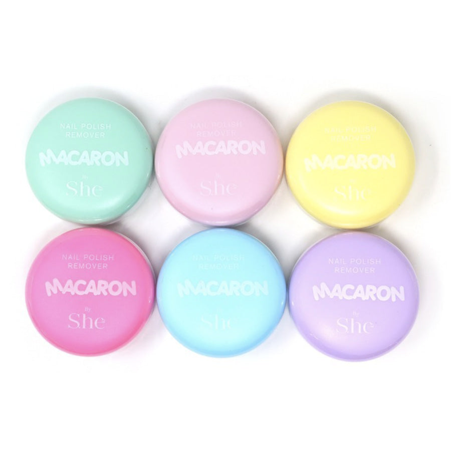 New! Makeup S.he Macaron Nail Polish Remover - 6 Colours Nail Polish Remover