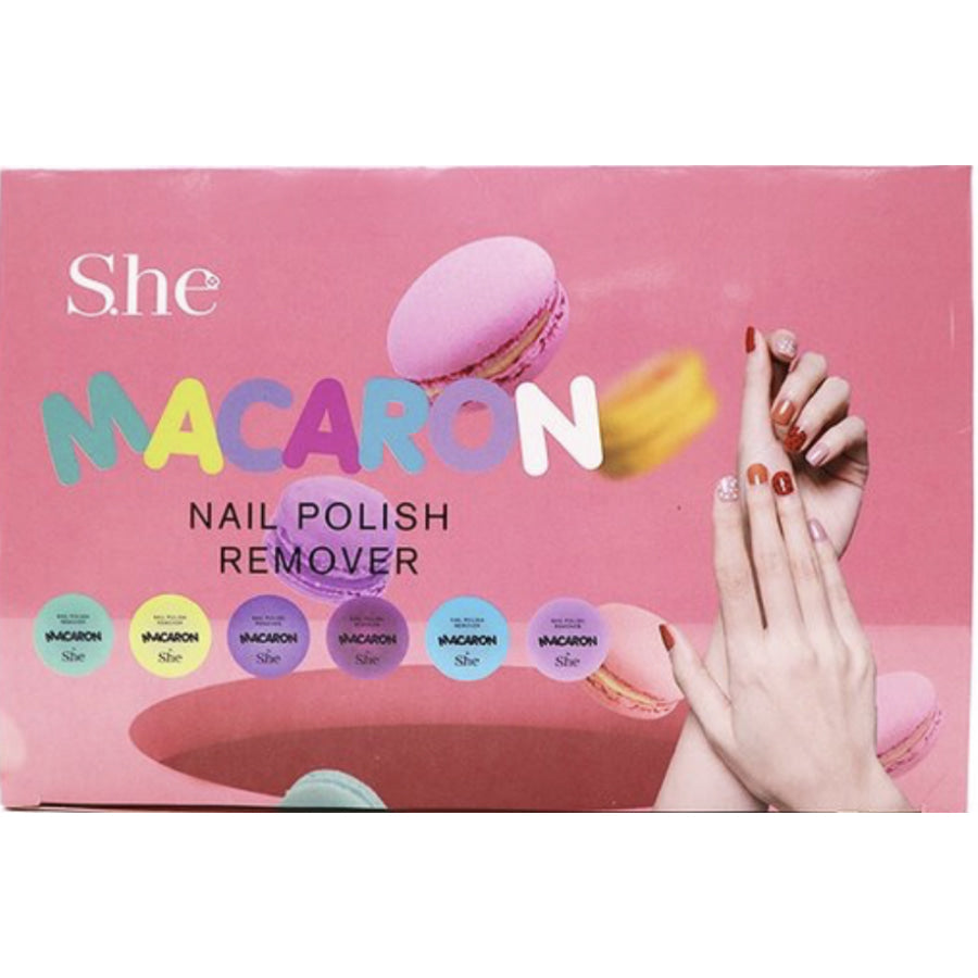 New! Makeup S.he Macaron Nail Polish Remover - 6 Colours Nail Polish Remover