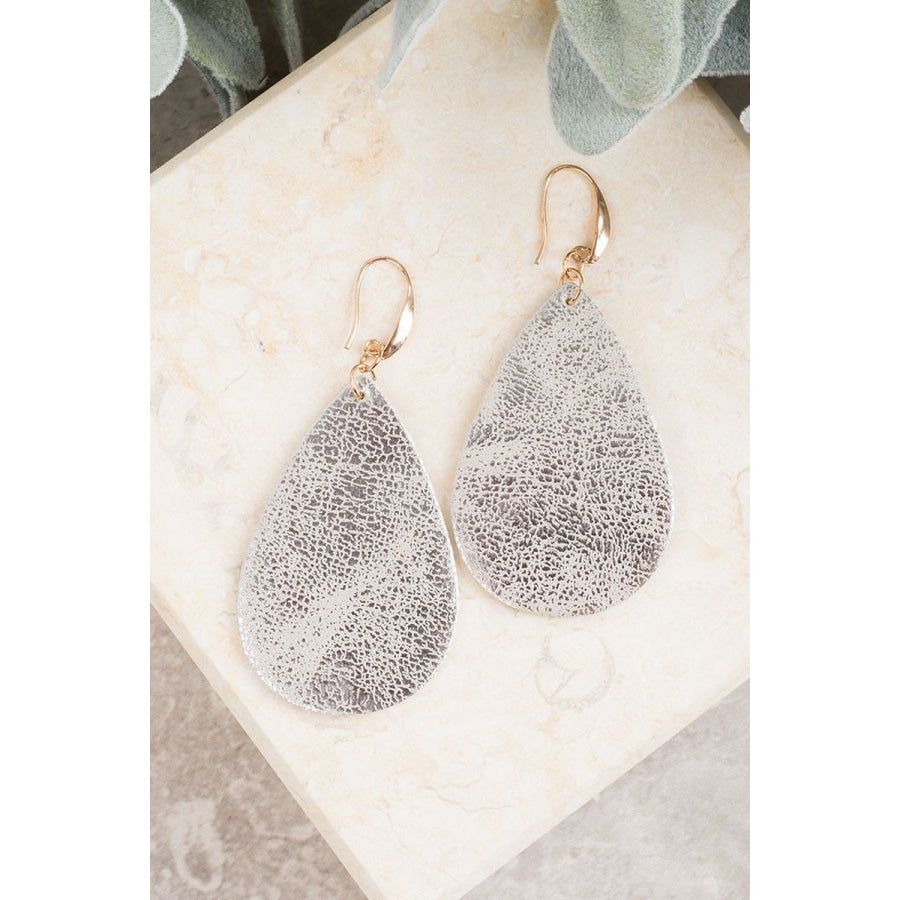 Metallic Teardrop Earrings Earrings