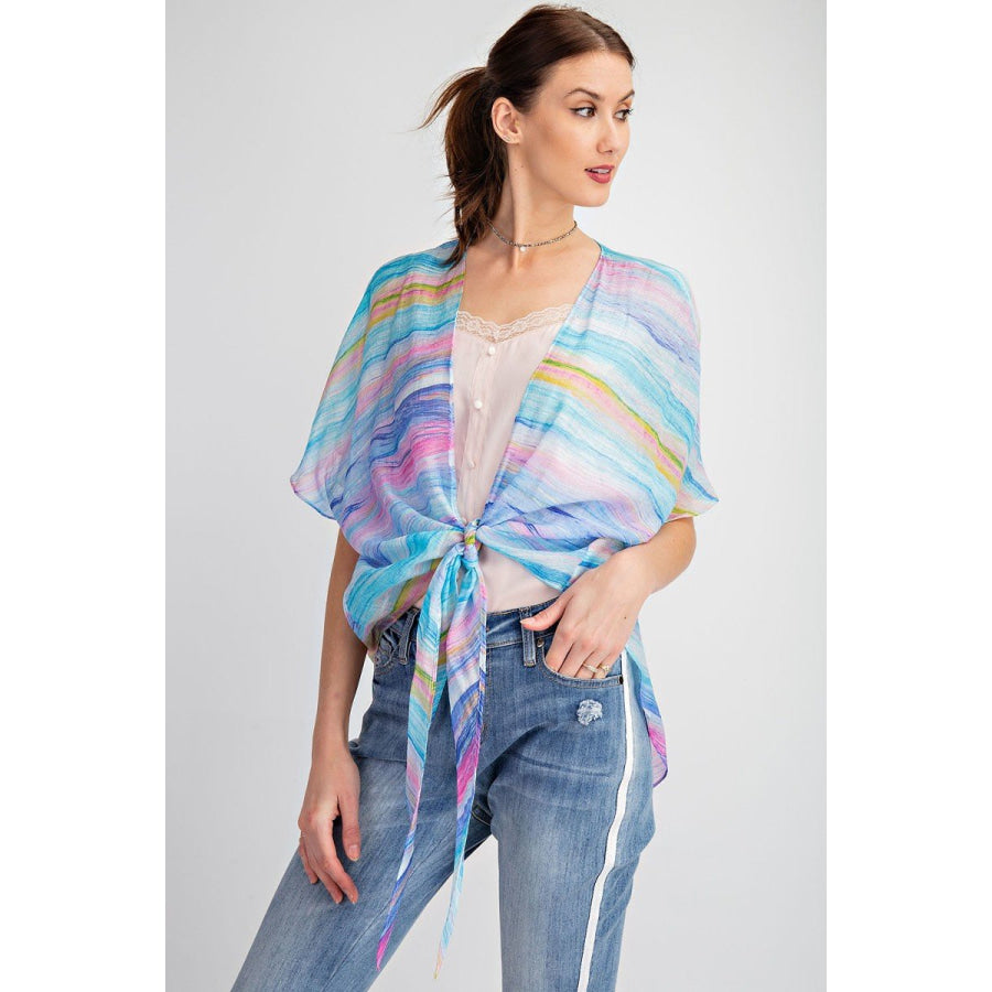 NEW! Multicolour Tie Dye Boho Kimono Kimono
