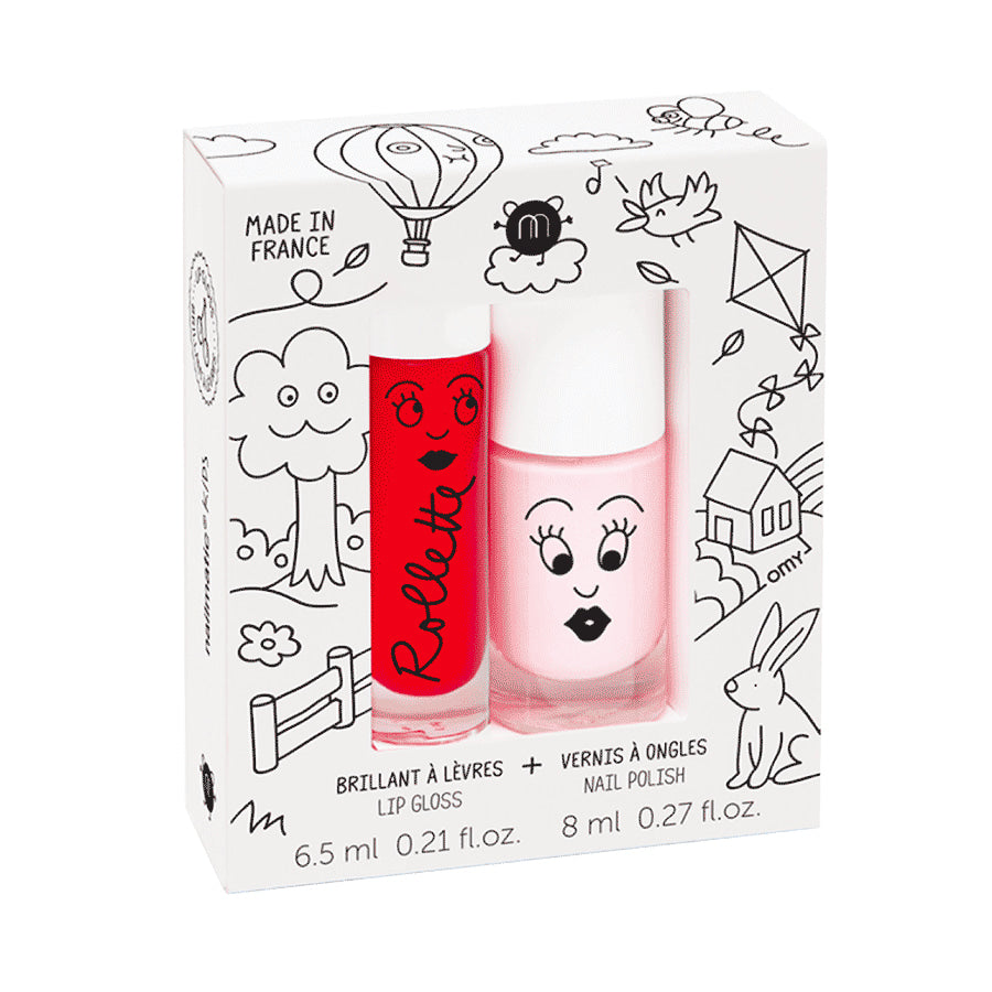 nailmatic Kids Kids Cottage Nail Polish and Lip Gloss Set Nail Polish Set