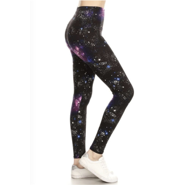 Galaxy print yoga pants online