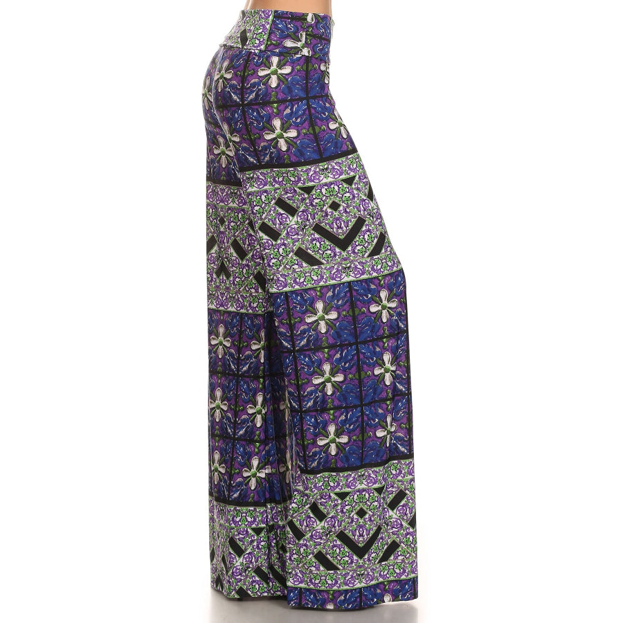 NEW! Printed Palazzo Pants in Slinky Fabric Night Garden / S Palazzo Pants
