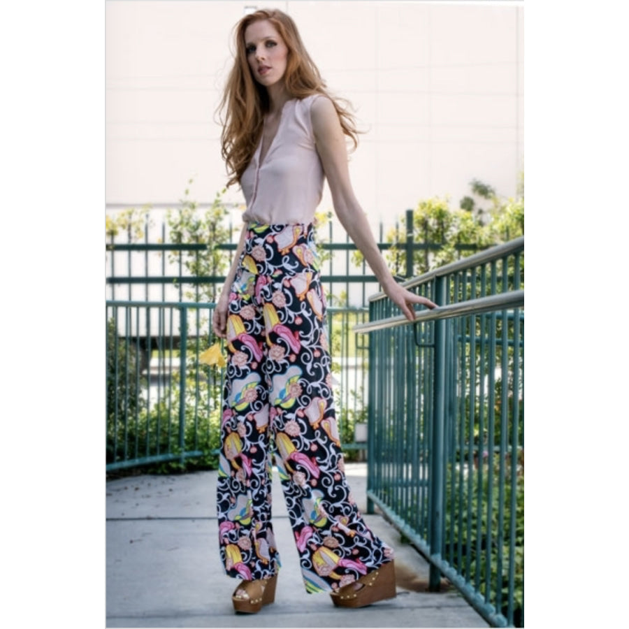 NEW! Printed Palazzo Pants in Slinky Fabric Palazzo Pants
