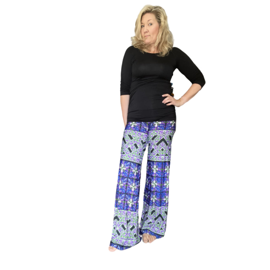NEW! Printed Palazzo Pants in Slinky Fabric Palazzo Pants