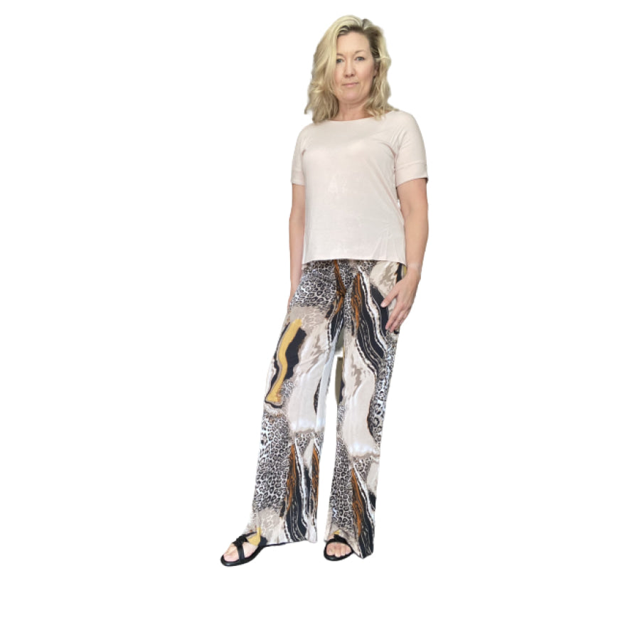 NEW! Printed Palazzo Pants in Slinky Fabric Palazzo Pants