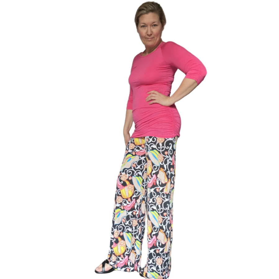 NEW! Printed Palazzo Pants in Slinky Fabric Palazzo Pants