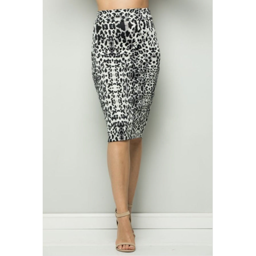 NEW! Pencil Skirts S / Black with Pink Floral Skirts