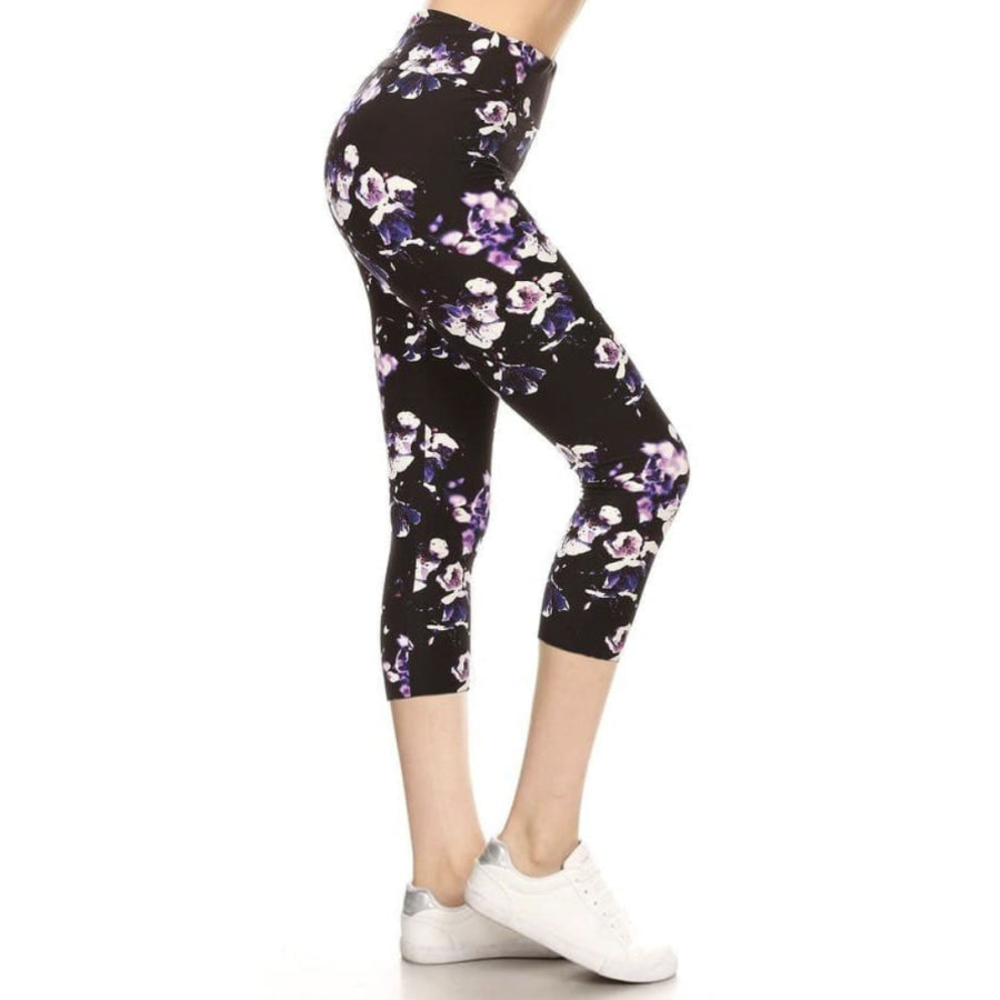 Purple Floral Purple Floral / OS Leggings