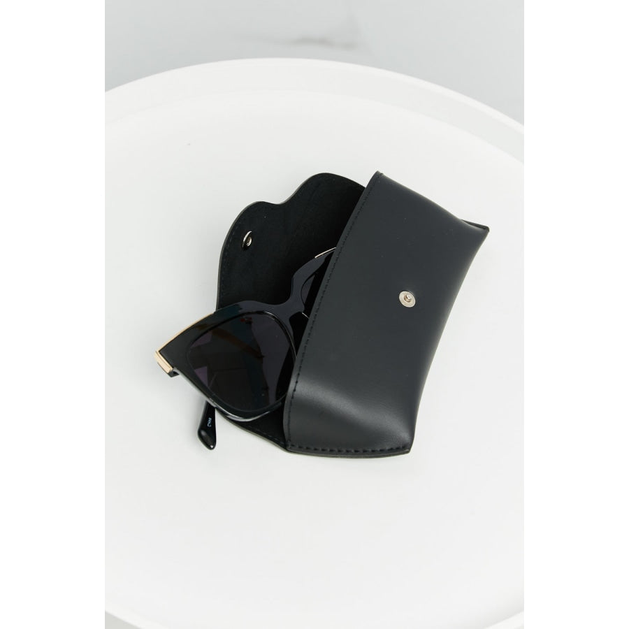 Rectangle TAC Polarization Lens Full Rim Sunglasses Black / One Size