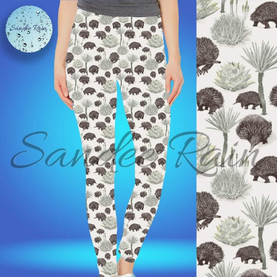 EXCLUSIVE PREORDER - Sandee Rain Custom Design Leggings - Echidna Playground - Closes 24 October - ETA late December OS Leggings