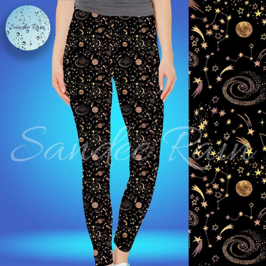 EXCLUSIVE PREORDER - Sandee Rain Custom Design Leggings - Glistening Galaxy - Closes 24 October - ETA late December OS Leggings