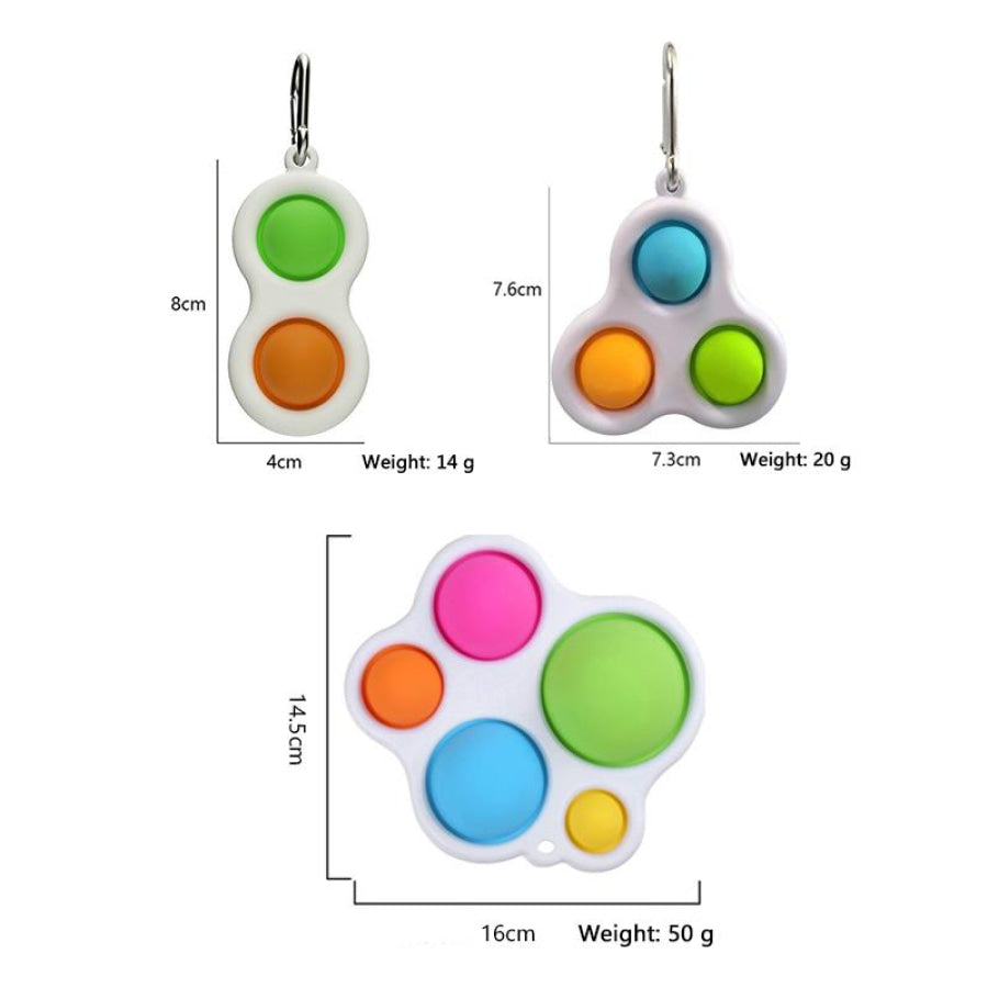 NEW! Sensory Pop It Toys Various Shapes and Colours! Accessories