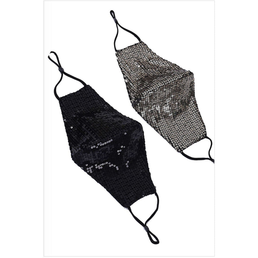 Sequin Fashion Face Masks Sequin Black / Polyester Face Cover