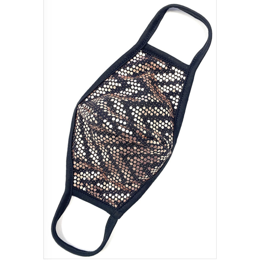 Sequin Fashion Face Masks Sequin Rose Gold Chevron / Cotton Face Cover