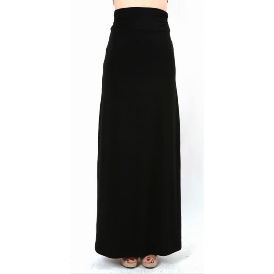 New! Solid Black Maxi Skirt! S / Skirt