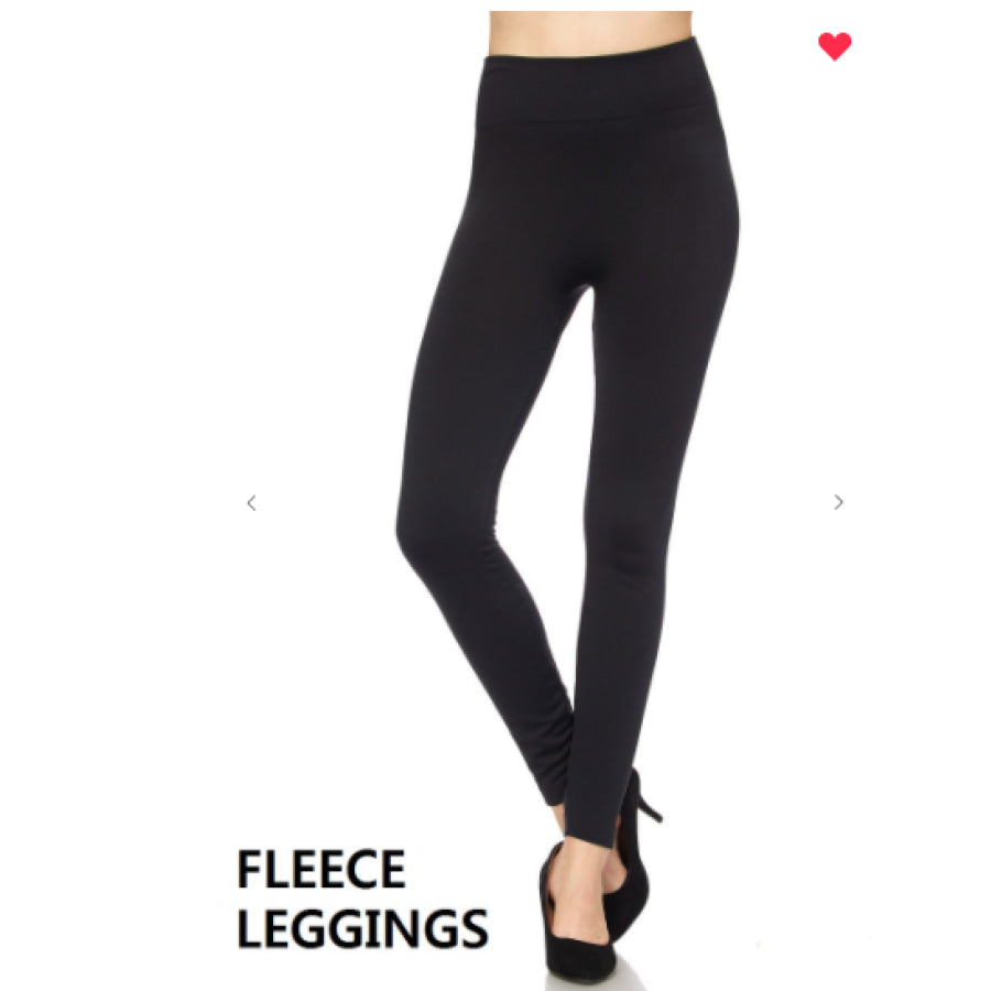 NEW! Solid Colour Fleece Lined Seamless Leggings Fleece Leggings