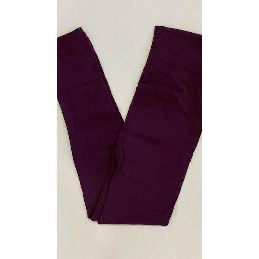 NEW! Solid Colour Fleece Lined Seamless Leggings Fleece Leggings