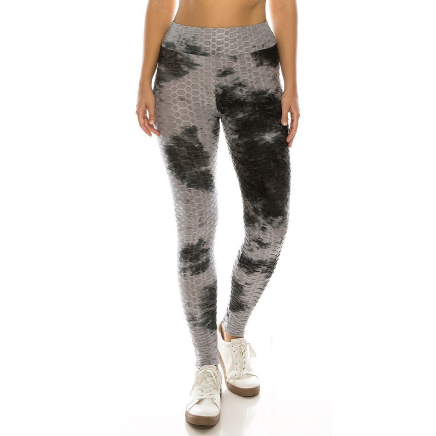NEW! Textured High Waist Tummy Control Butt Lifting Tie Dye Leggings Leggings