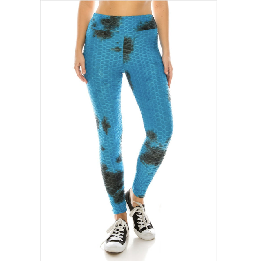 NEW! Textured High Waist Tummy Control Butt Lifting Tie Dye Leggings Leggings