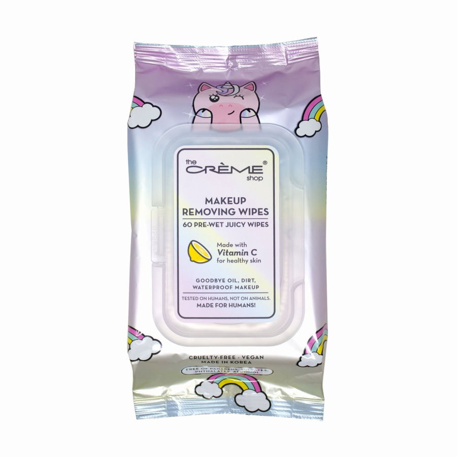The Crème Shop Juicy Makeup Removing Wipes I Brightening Vitamin C - Unicorn (60-pack) Cleansing Wipes