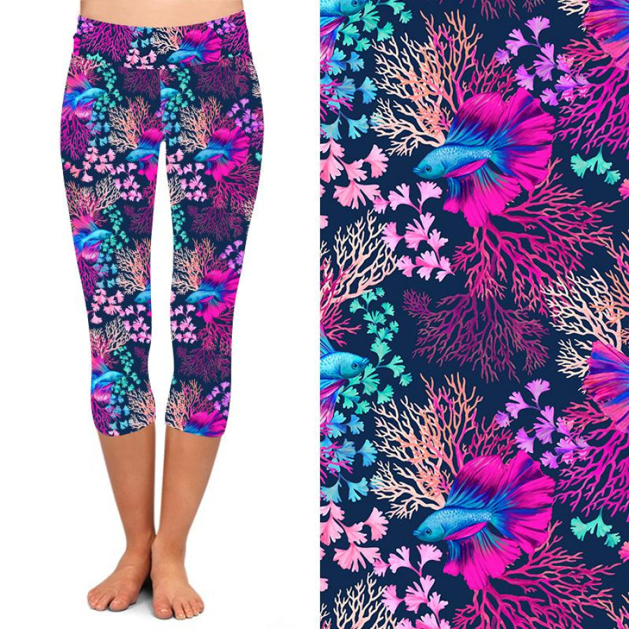 PREORDER! Buttery Soft Leggings Limited Quantities! ETA early NOV! Under the Sea Capri / OS Leggings