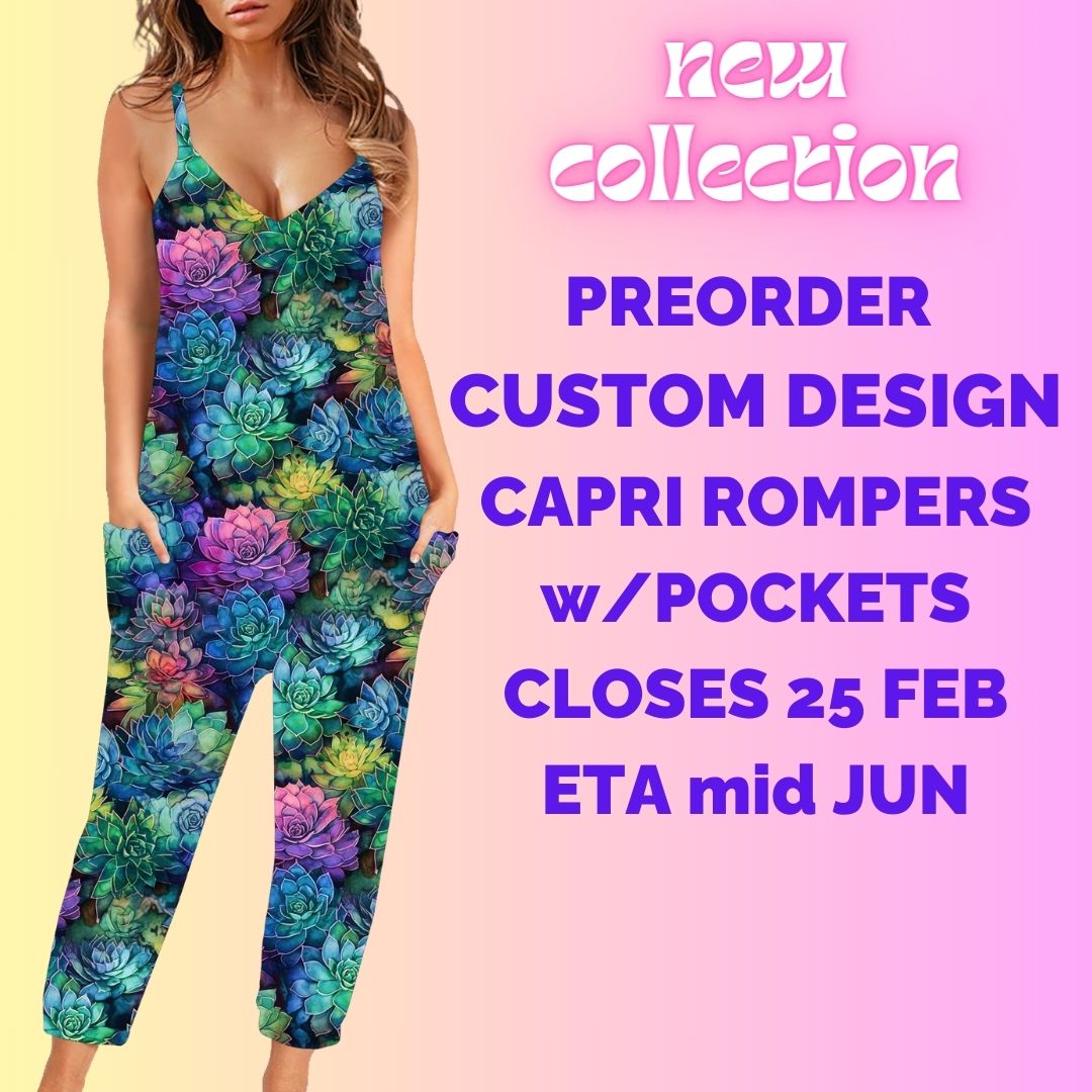 Preorder Custom Design Capri Rompers - Closes 25 Feb